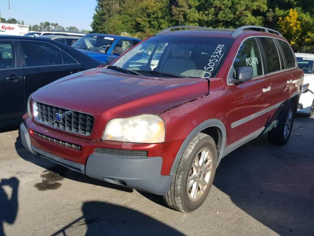 YV1CZ91H441055850 - 2004 VOLVO XC90 T6 BURGUNDY photo 2