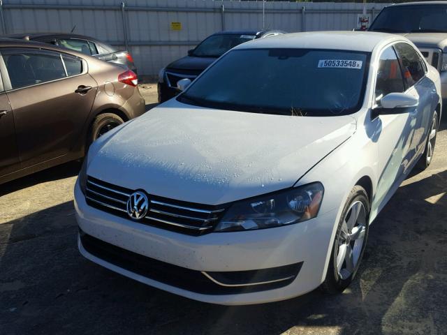 1VWBS7A34EC030402 - 2014 VOLKSWAGEN PASSAT SE WHITE photo 2