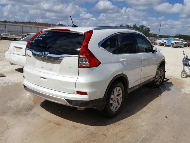 5J6RM3H79FL016634 - 2015 HONDA CR-V EXL WHITE photo 4