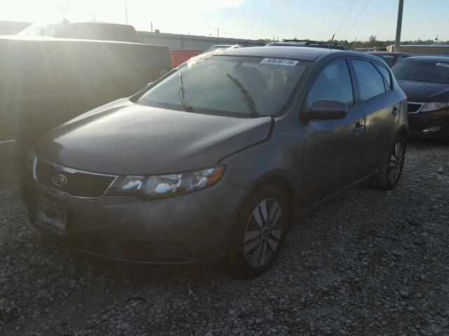 KNAFU5A25D5685467 - 2013 KIA FORTE EX GRAY photo 2