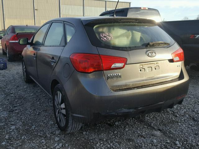 KNAFU5A25D5685467 - 2013 KIA FORTE EX GRAY photo 3