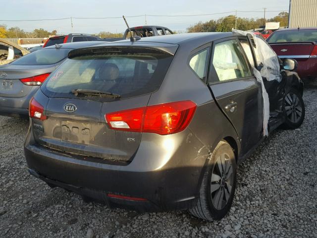 KNAFU5A25D5685467 - 2013 KIA FORTE EX GRAY photo 4