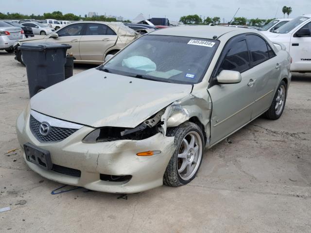 1YVFP80D845N58785 - 2004 MAZDA 6 S BEIGE photo 2