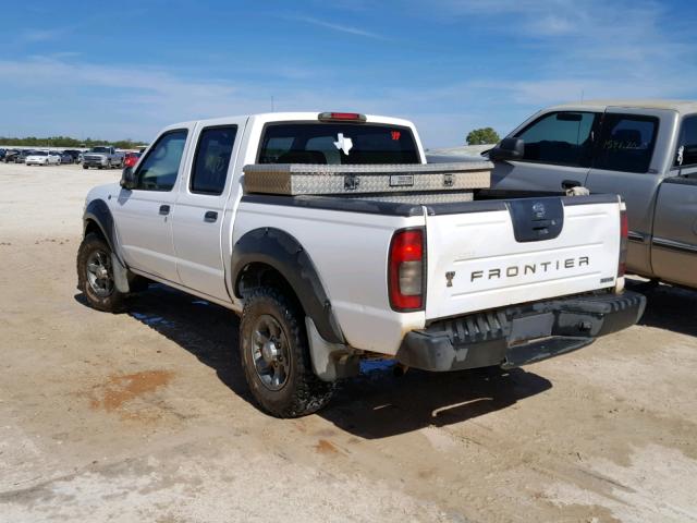 1N6ED27T52C386144 - 2002 NISSAN FRONTIER C WHITE photo 3