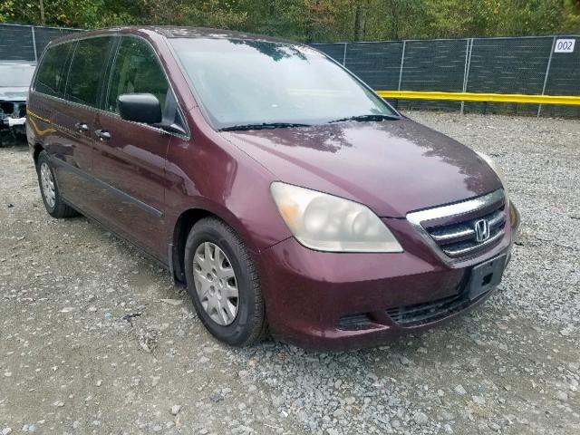 5FNRL38297B056102 - 2007 HONDA ODYSSEY LX BURGUNDY photo 1