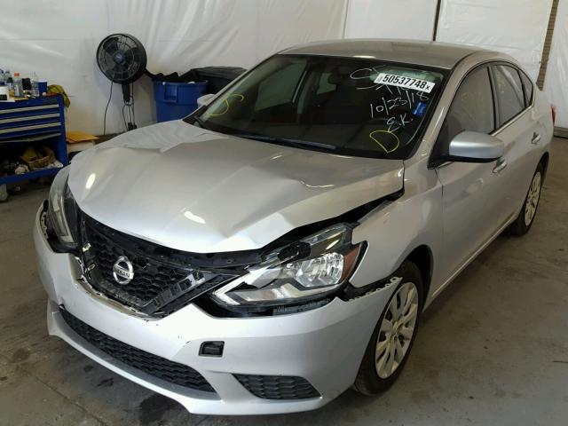 3N1AB7AP8GL683486 - 2016 NISSAN SENTRA S SILVER photo 2