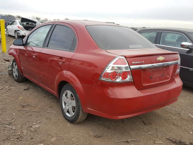 KL1TD5DE9AB119375 - 2010 CHEVROLET AVEO LS RED photo 3