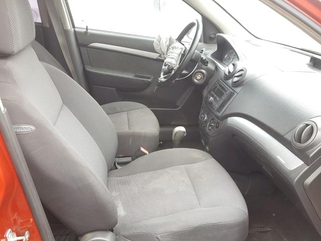 KL1TD5DE9AB119375 - 2010 CHEVROLET AVEO LS RED photo 5