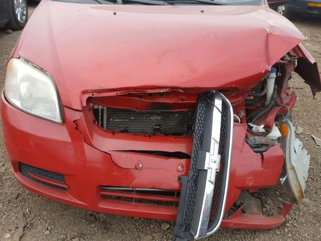 KL1TD5DE9AB119375 - 2010 CHEVROLET AVEO LS RED photo 7