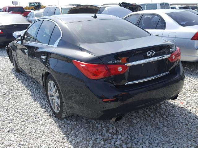 JN1AV7AP9EM692207 - 2014 INFINITI Q50 HYBRID BLACK photo 3