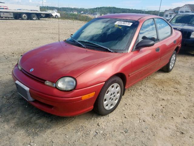 1P3ES47C1WD639691 - 1998 PLYMOUTH NEON HIGHL RED photo 2