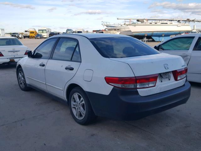 1HGCM55174A048550 - 2004 HONDA ACCORD DX WHITE photo 3