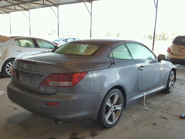 JTHFF2C22C2526736 - 2012 LEXUS IS 250 GRAY photo 4