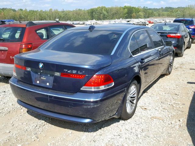 WBAGN63514DS55780 - 2004 BMW 745 LI BLUE photo 4