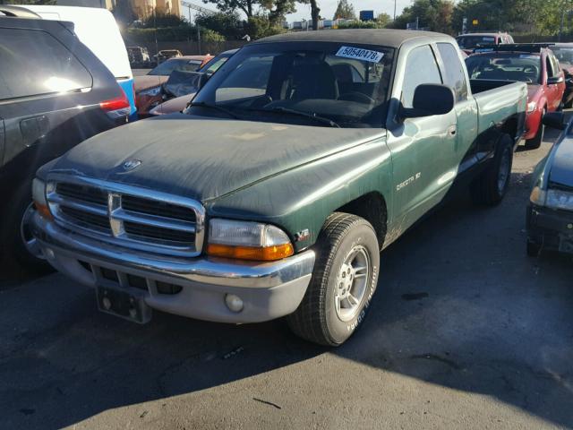 1B7GL22Y5WS599656 - 1998 DODGE DAKOTA GREEN photo 2