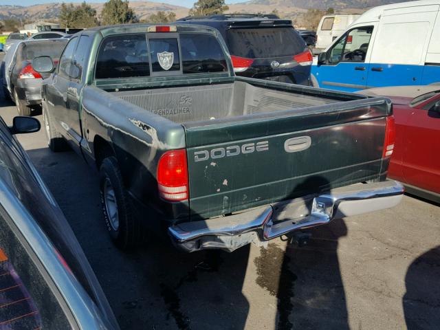 1B7GL22Y5WS599656 - 1998 DODGE DAKOTA GREEN photo 3