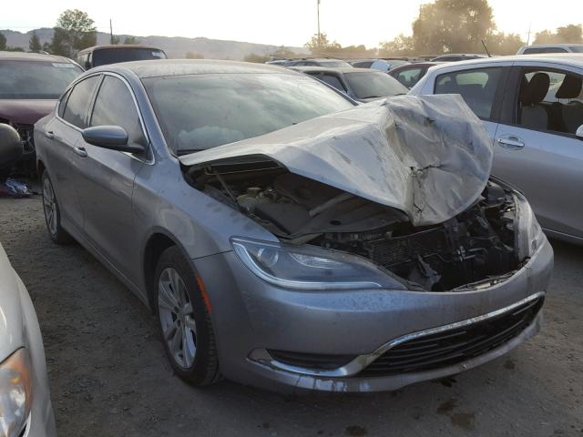 1C3CCCAB3FN702674 - 2015 CHRYSLER 200 LIMITE GRAY photo 1