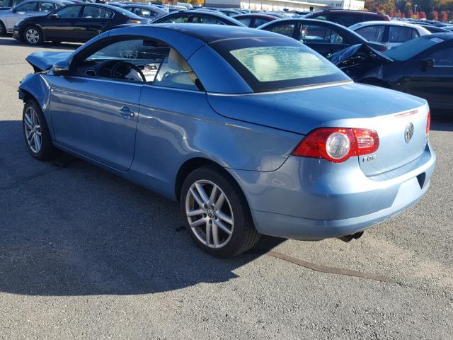 WVWFA71F19V016386 - 2009 VOLKSWAGEN EOS LUX 蓝色 照片 3