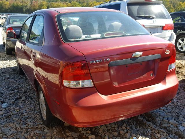 KL1TD52675B425606 - 2005 CHEVROLET AVEO BASE Qırmızı foto 3