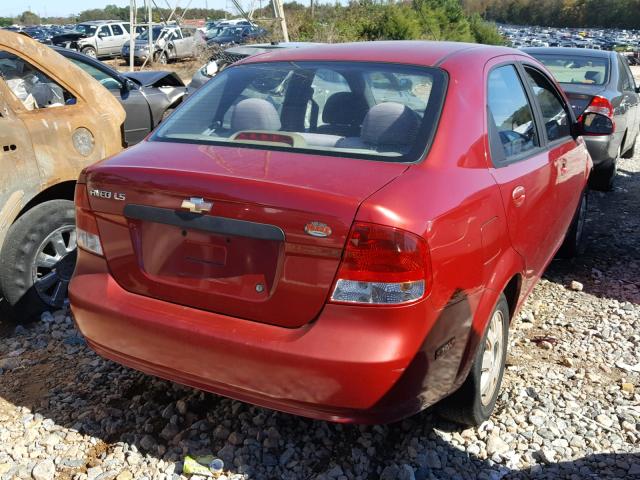 KL1TD52675B425606 - 2005 CHEVROLET AVEO BASE Qırmızı foto 4
