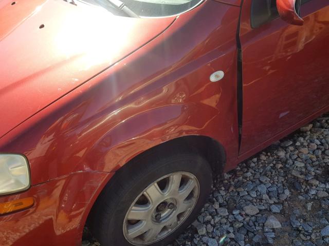 KL1TD52675B425606 - 2005 CHEVROLET AVEO BASE Qırmızı foto 9