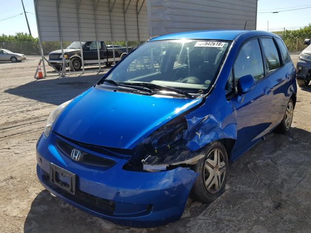 JHMGD38488S000693 - 2008 HONDA FIT BLUE photo 2