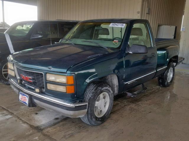 1GTEC14W8VZ549515 - 1997 GMC SIERRA C15 GREEN photo 2