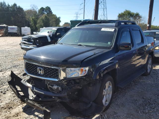 5FPYK1F58BB009224 - 2011 HONDA RIDGELINE BLACK photo 2