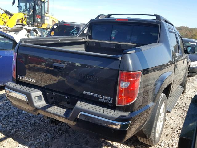 5FPYK1F58BB009224 - 2011 HONDA RIDGELINE BLACK photo 4