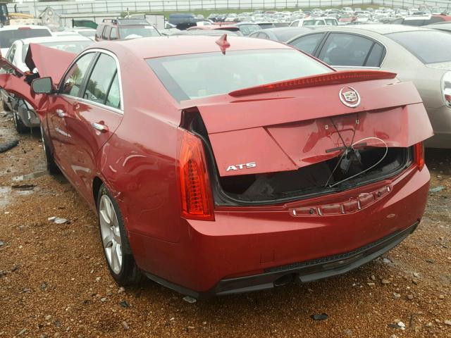 1G6AA5RA1D0113183 - 2013 CADILLAC ATS MAROON photo 3