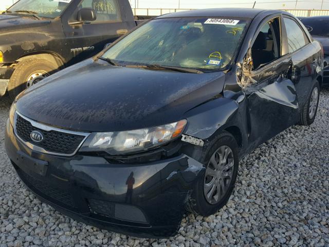 KNAFU4A2XB5435813 - 2011 KIA FORTE EX BLACK photo 2