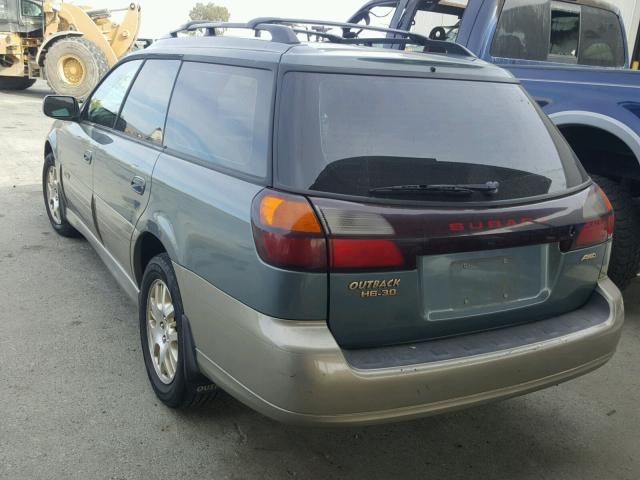 4S3BH806427616623 - 2002 SUBARU LEGACY OUT GREEN photo 3