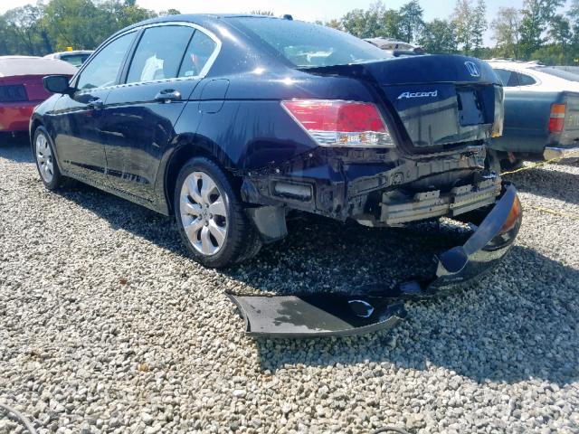 1HGCP26808A061826 - 2008 HONDA ACCORD EXL BLACK photo 3