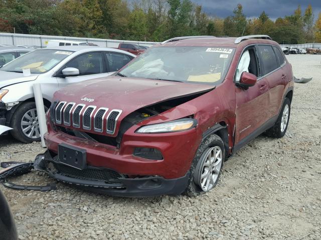 1C4PJLCB8FW706360 - 2015 JEEP CHEROKEE L BURGUNDY photo 2