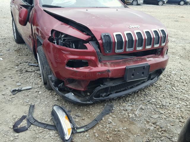 1C4PJLCB8FW706360 - 2015 JEEP CHEROKEE L BURGUNDY photo 9