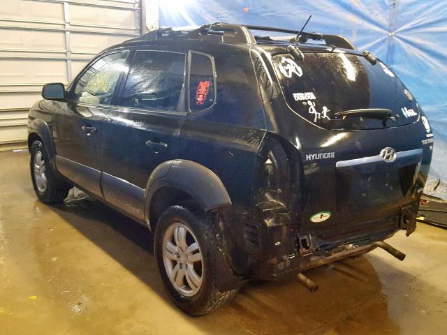 KM8JN72D07U588415 - 2007 HYUNDAI TUCSON SE BLACK photo 3