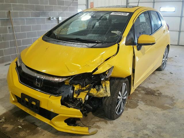 3HGGK5H89KM702996 - 2019 HONDA FIT EX YELLOW photo 2