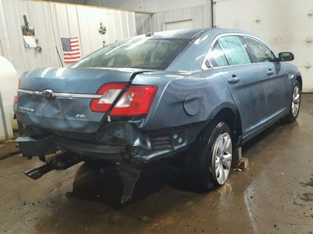 1FAHP2EW4AG131647 - 2010 FORD TAURUS SEL BLUE photo 4