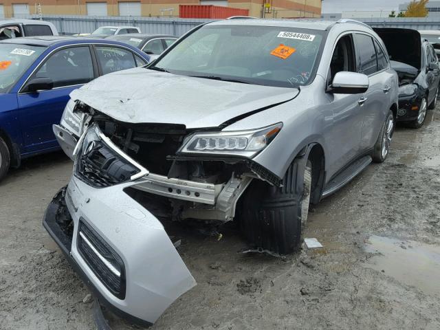 5FRYD4H83EB503392 - 2014 ACURA MDX ADVANC SILVER photo 2