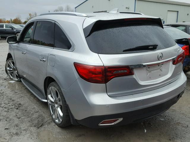 5FRYD4H83EB503392 - 2014 ACURA MDX ADVANC SILVER photo 3