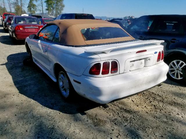1FALP45X1TF186399 - 1996 FORD MUSTANG GT WHITE photo 3