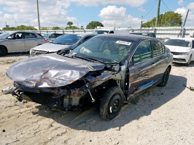 1HGCR3F86DA029540 - 2013 HONDA ACCORD EXL GRAY photo 2