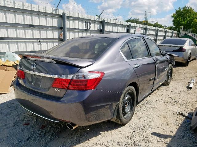 1HGCR3F86DA029540 - 2013 HONDA ACCORD EXL GRAY photo 4