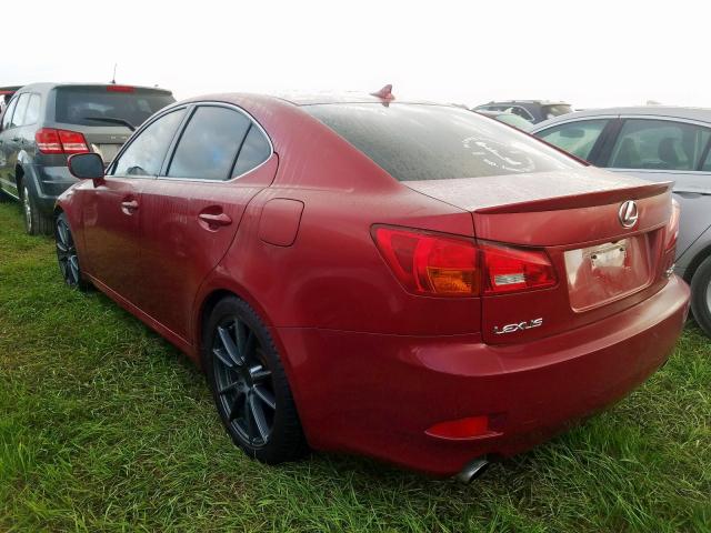 JTHBK262882066009 - 2008 LEXUS IS 250 RED photo 3