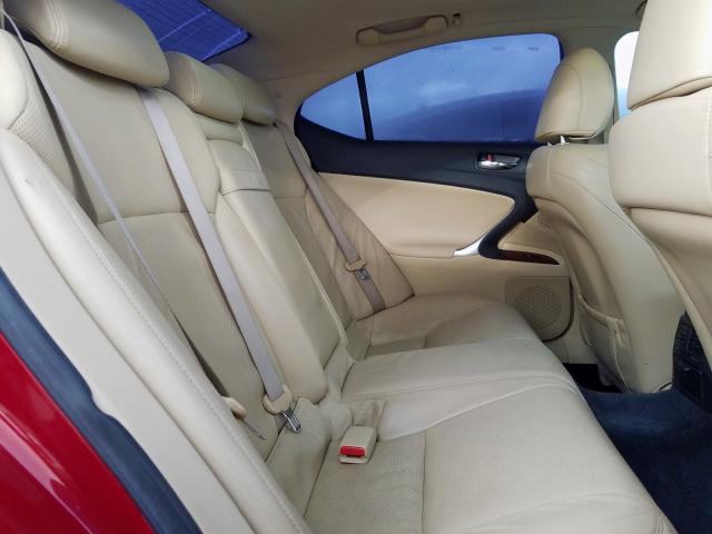 JTHBK262882066009 - 2008 LEXUS IS 250 RED photo 6