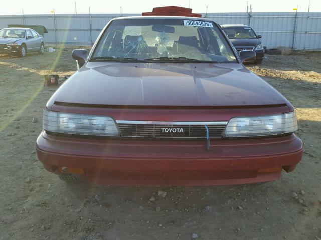 JT2SV21F5L3409745 - 1990 TOYOTA CAMRY RED photo 9