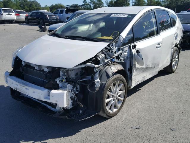 JTDZN3EU9C3147751 - 2012 TOYOTA PRIUS V WHITE photo 2