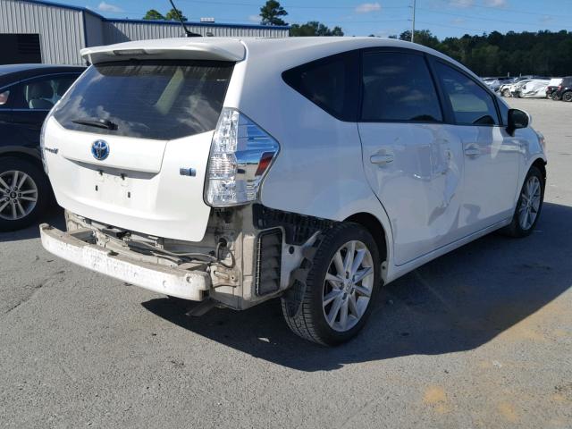 JTDZN3EU9C3147751 - 2012 TOYOTA PRIUS V WHITE photo 4