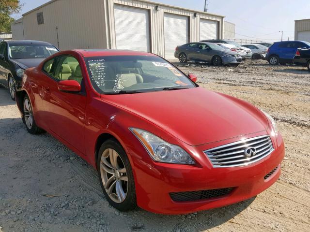 JNKCV64F49M654570 - 2009 INFINITI G37 RED photo 1