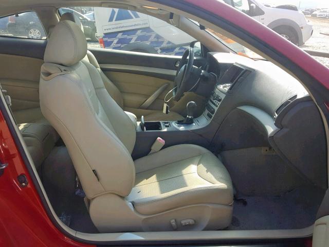 JNKCV64F49M654570 - 2009 INFINITI G37 RED photo 5